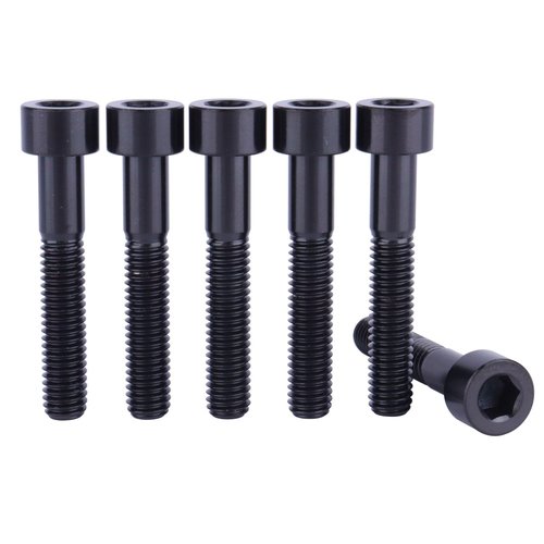 UHDFBDHF Titanium M6x35mm Bolts Allen Head for Bicycle Headset Screws Pack of 6 (Black)