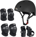 JBM Skating Protective Gear Set - Helmet, Knee & Elbow Pads, Wrist Guards for All Skill Levels | Ideal for Inline Skating, Scooters, Skateboarding