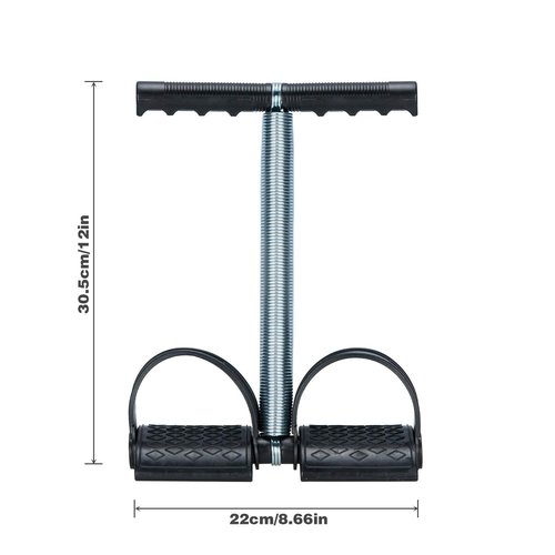 COVVY Elastic Sit Up Pull Rope Pedal Resistance Band Powerful Spring Drawstring Tummy Trimmer Equipment Portable Home Gym with Elastic Bodybuilding Fitness Slimming Training Exercise Bands (Black)