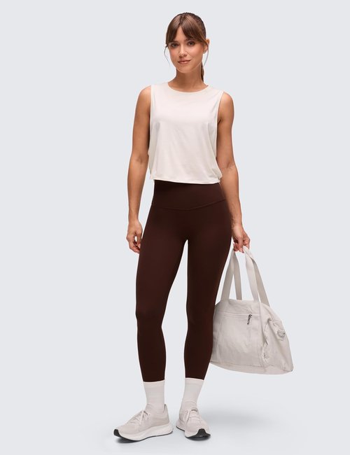CRZ YOGA Pima Cotton Tank Top for Women - Loose Sleeveless Workout Shirt | Athletic Gym Crop Top