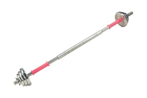 35cm/14.2 Inch Rowland Harbor Pink Threaded Dumbbell Durable Rubber Handles/Adjustable Dumbbell Bar Handles - Fit 1 inch Standard Weight Plate - Weightlifting Accessories - Sold in Pair