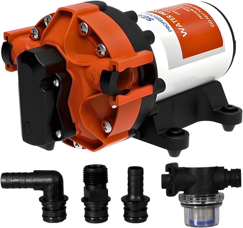 SEAFLO 56A Series Smart Water Pressure Pump - 12V DC, 5.0 GPM, 70 PSI, Self-Priming for RV/Yacht/Boat/Camper