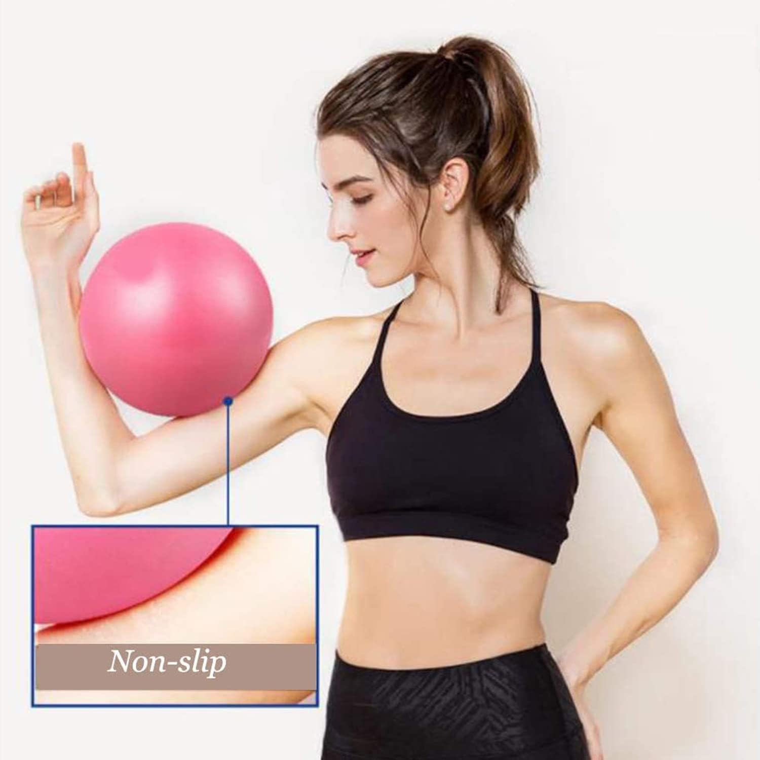 Skiennix 9-Inch Anti-Burst Exercise Ball - Non-Slip Stability for Yoga & Pilates Fitness