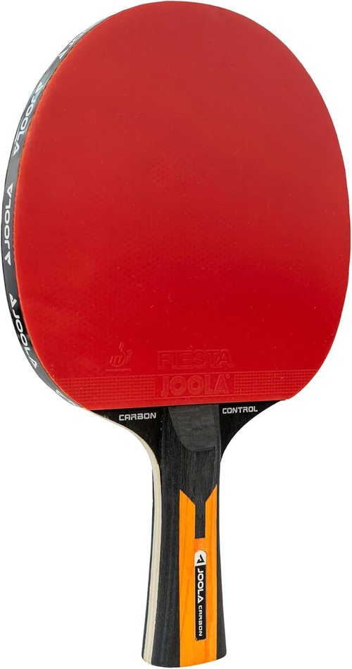 JOOLA Carbon Control Performance Ping Pong Paddle - Ergonomic Grip & Vibration Control - ITTF Approved - Red