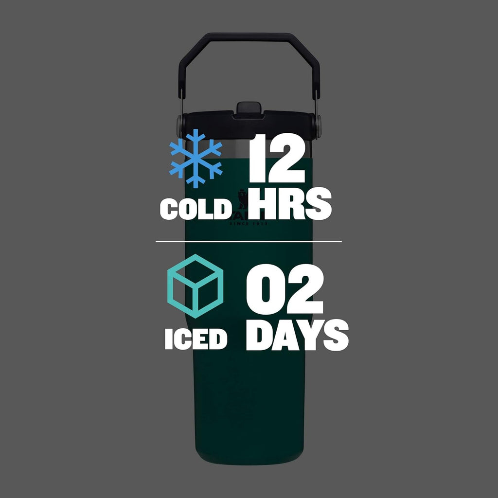 Stanley IceFlow Stainless Steel Tumbler - 30 Oz Vacuum Insulated Water Bottle | Leak-Resistant Flip Straw, Tidepool