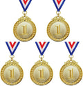 Myartte Gold Medal Set - Olympic Style Awards for Sports & Competitions | 50mm Medals with 80mm Ribbon
