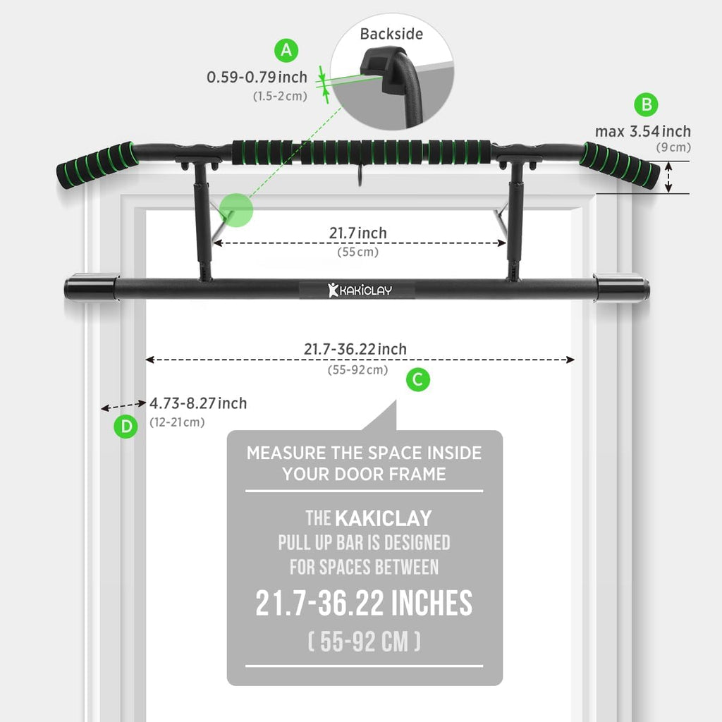 Skiennix Pull Up Bar - 2024 Upgrade Multi-Grip Doorway Gym Bar | Max 440 lbs Capacity, Portable Design