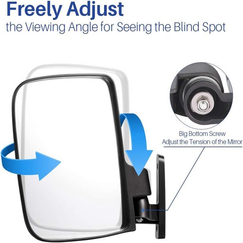 BETOOLL Golf Cart Side Mirror and Central Mirror