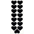 LiteMark Reflective 1.5 Inch Black Heart Sticker Decals, Love Sticker for Laptops, Phones - Pack of 15 Pcs