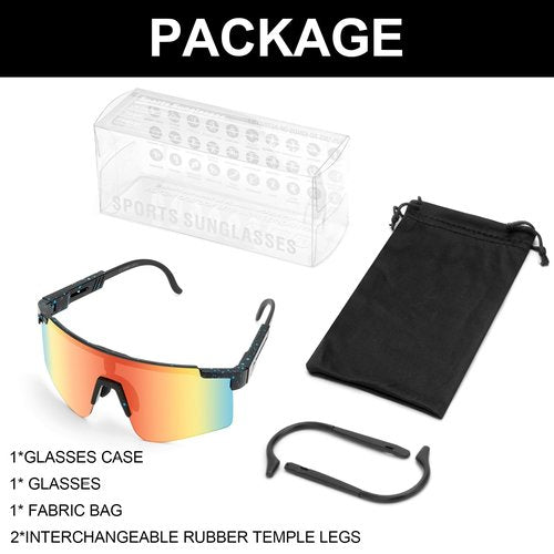 ROIBEAO Upgrade Cycling Glasses for Men Women, UV Protection Sports Sunglasses for Baseball Running Softball Driving Fishing Glof, Cycling Sunglasses Youth Adults for Mountain Bike Outdoor Sport