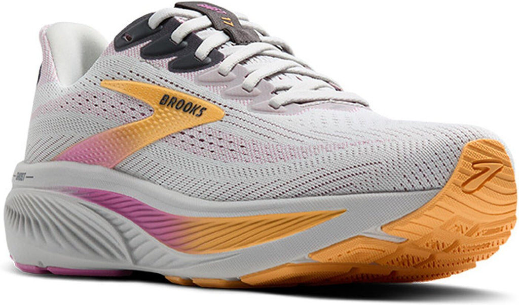Brooks Women’s Ghost 17 Neutral Running Shoe - Oyster/Apricot/Pink - 5 Wide