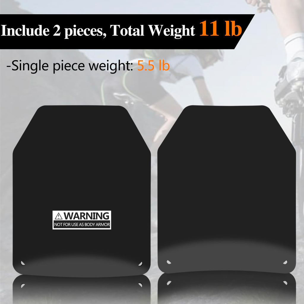 Weight Vest Plate Curved Weighted Plates for Weight Vest 5.5lb/11lb per Pairs for Running, Strength Training (Black:11LB(5.5LB*2))