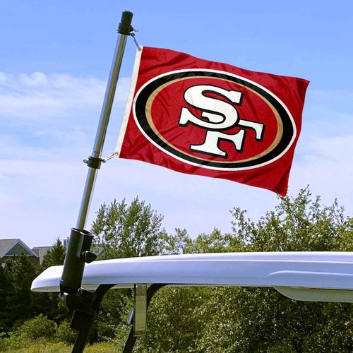WinCraft San Francisco 49ers Golf Cart Flag Pole and Holder Mounting Bracket