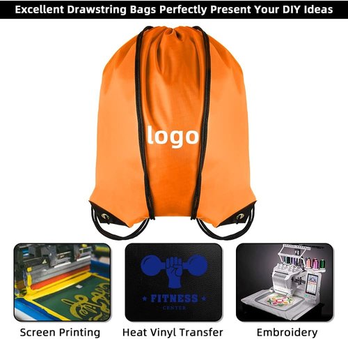 GoodtoU Drawstring Backpack - Lightweight Nylon Cinch Bag for Gym, Travel & School | 60 Pcs, 3.0L, 20 Colors