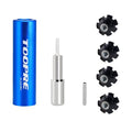 Chrisphil Bike Fork Star Nut Installation Tool with 4 Nuts - Universal Fit for 7/8", 1", 1-1/8" Steerer Tubes (Road & MTB)