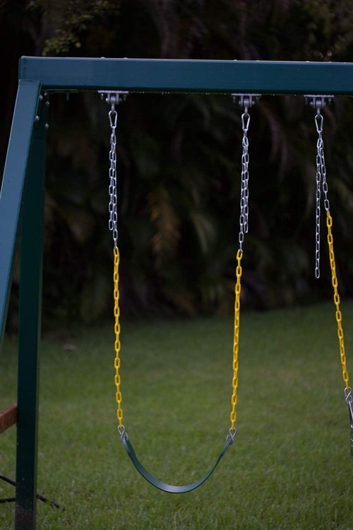 New Bounce Swing Seat - Heavy-Duty Outdoor Swing Set Accessory with Rust-Proof Chain | Green, 1 Pack