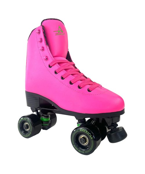 A American Athletic Roller Skate- Famous NOT Rich Quad Roller Skate, Women Size 8, Pink