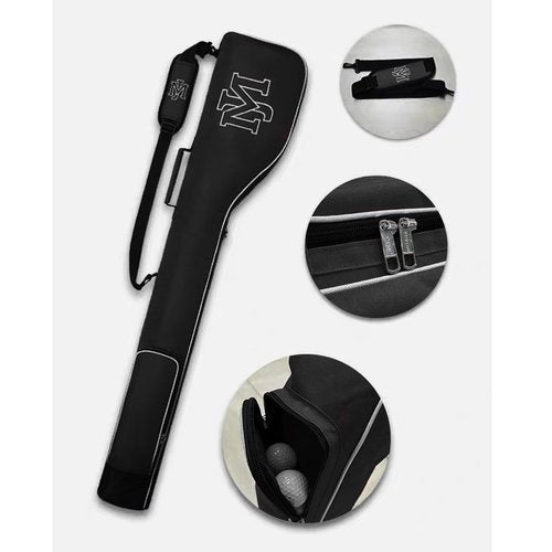 MJ for a Few Clubs Foldable Carry Bag Lightweight Golf Sunday Bag, Soft Golf Pencil Bag Portable Golf Bag…(Black)