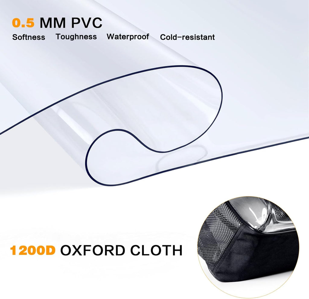 PAMANO Clear Backpack - Heavy Duty Transparent Design with Reinforced Bottom | Ideal for College & Travel