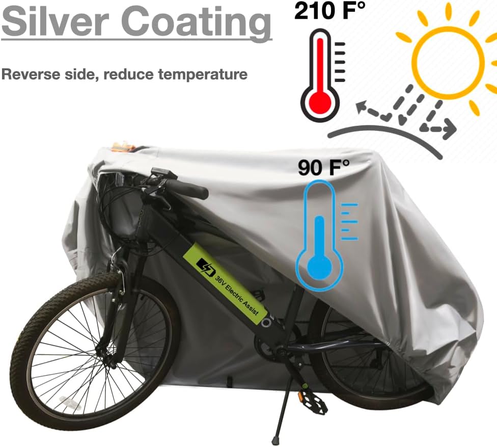 Urby Heavy Duty Bicycle Cover - Waterproof & Heat Resistant | Ideal for Electric Bikes, Large Size (29")