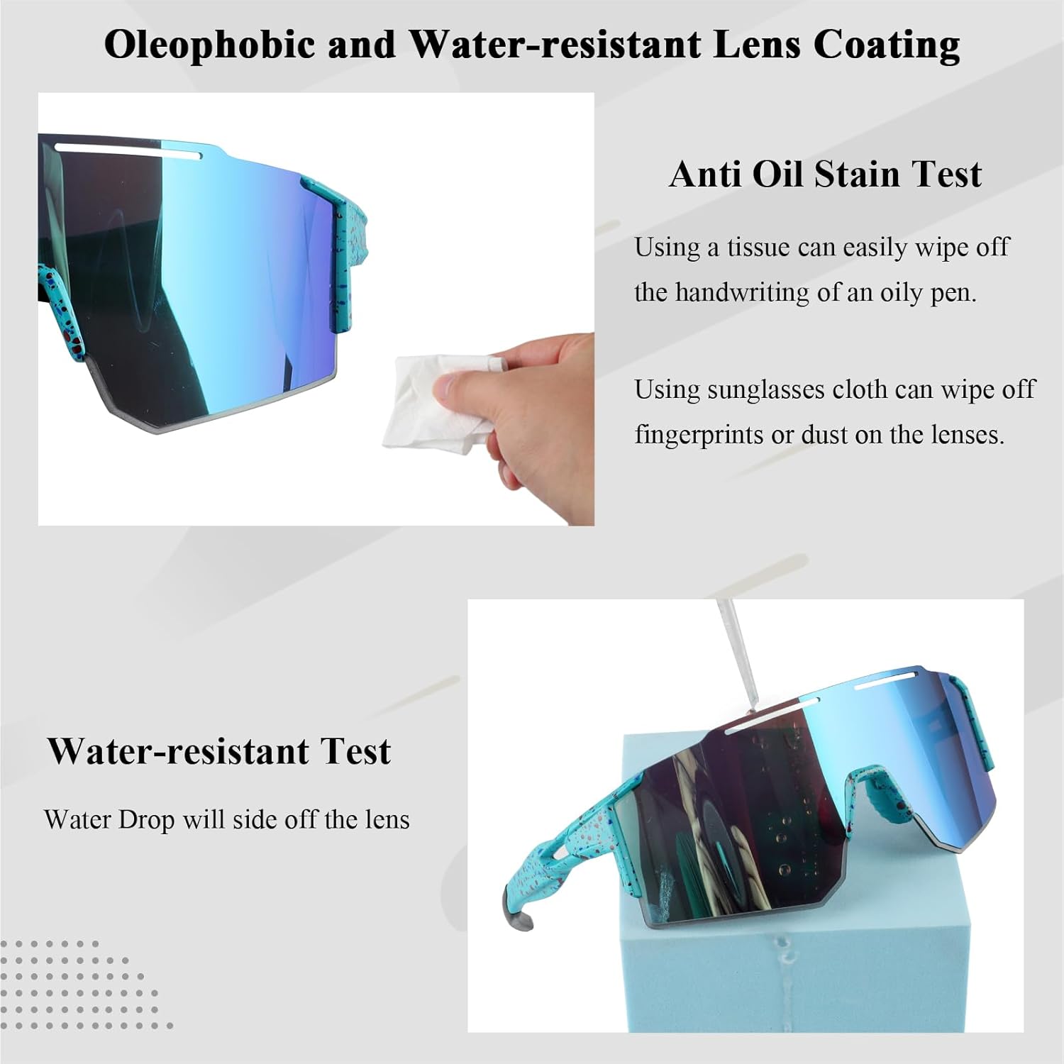 Ukoly Cycling Sunglasses - Polarized Sports Eyewear with 3 Interchangeable Lenses | Unisex Design