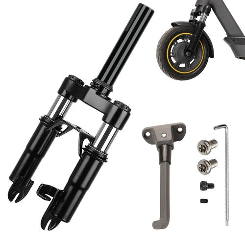 MIMIRACLE Electric Scooter Front Suspension Kit Spring Fork Compatible with Max G30 G30LP Segway Ninebot Electric Scooter Shock Absorption Parts Anti-Vibration Accessories with Foot Stand