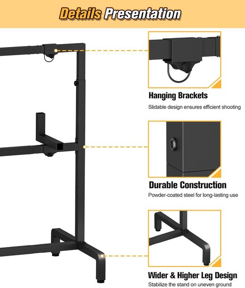 Adjustable Archery Target Stand - Portable Holder for Foam & 3D Targets | Ideal for Indoor/Outdoor Practice