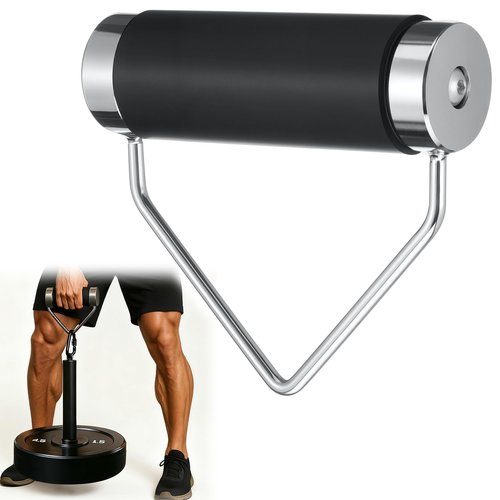 Soulchen Rotating Deadlift Handle 2.5" Weightlifting Gripper for Grip Strength Rolling Handle Grip for Home Gym Fitness Accessory Equipment
