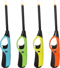 Skiennix Long Nozzle Candle Lighters - Refillable & Versatile for BBQ, Candles, Grill, Camping | 4 Pack