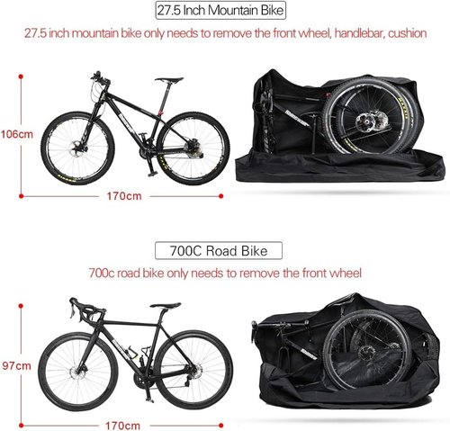 Kinpit Bike Travel Bag,Folding Bike Bag Waterproof Bike Storage Bag for 26-29inch Bike,Cycling Transport Carry Bag