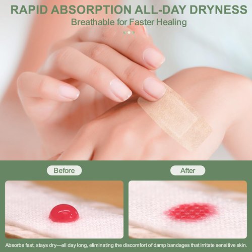 Hysimedy Silicone Adhesive Bandages Assorted Sizes for Sensitive Fragile Skin 60 Count Variety Pack Flexible Fabric Latex Free Hypoallergenic Breathable Bandages for Adhesive Allergy Wounds