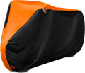 Skiennix Bike Cover - All-Weather Waterproof Protection | Lock Hole for Mountain & Road Bikes - XL Black & Orange (79 x 27.5 x 44 Inches)