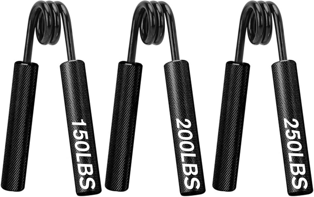 Skiennix Hand Grip Strengthener - 3 Pack (150, 200, 250 lbs) | Forearm & Hand Trainer for Home Gym