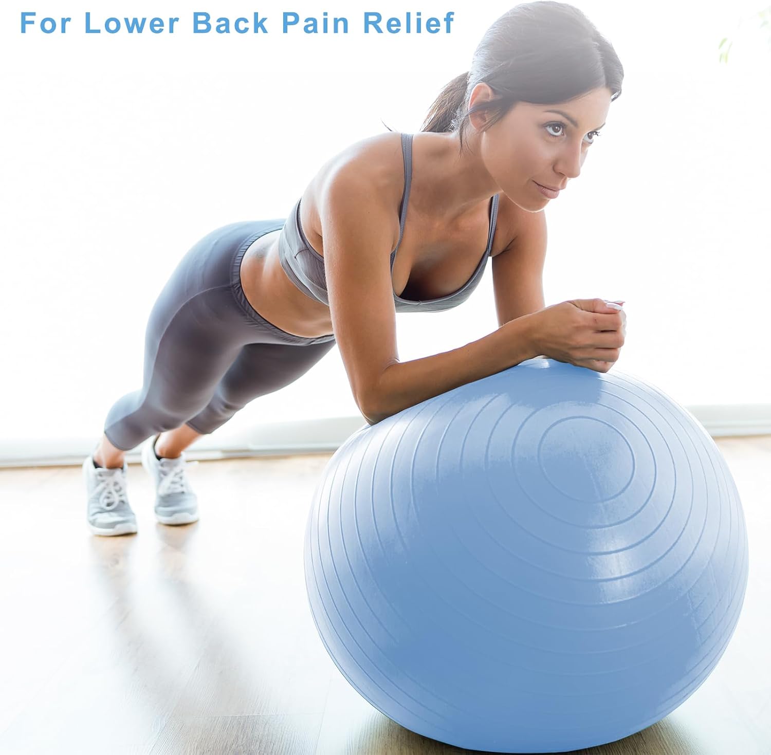 Skiennix Exercise Ball - Pilates Stability Ball for Pregnancy | Swiss Balance Ball with Pump, Multiple Sizes for Home Gym & Office Fitness