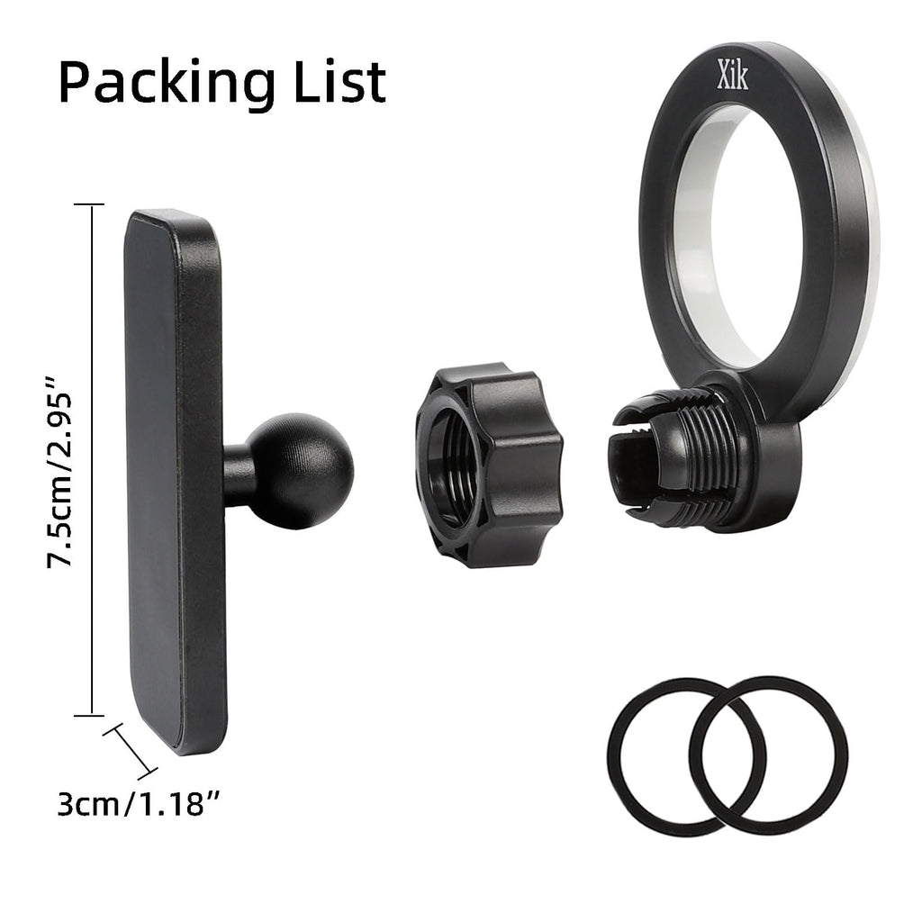 xik Magnetic Golf Cart Phone Holder Mount for MagSafe,[Dual Magnet] Portable Detachable Magnetic Phone Stand Compatible with iPhone 17 16 15 14 13 12