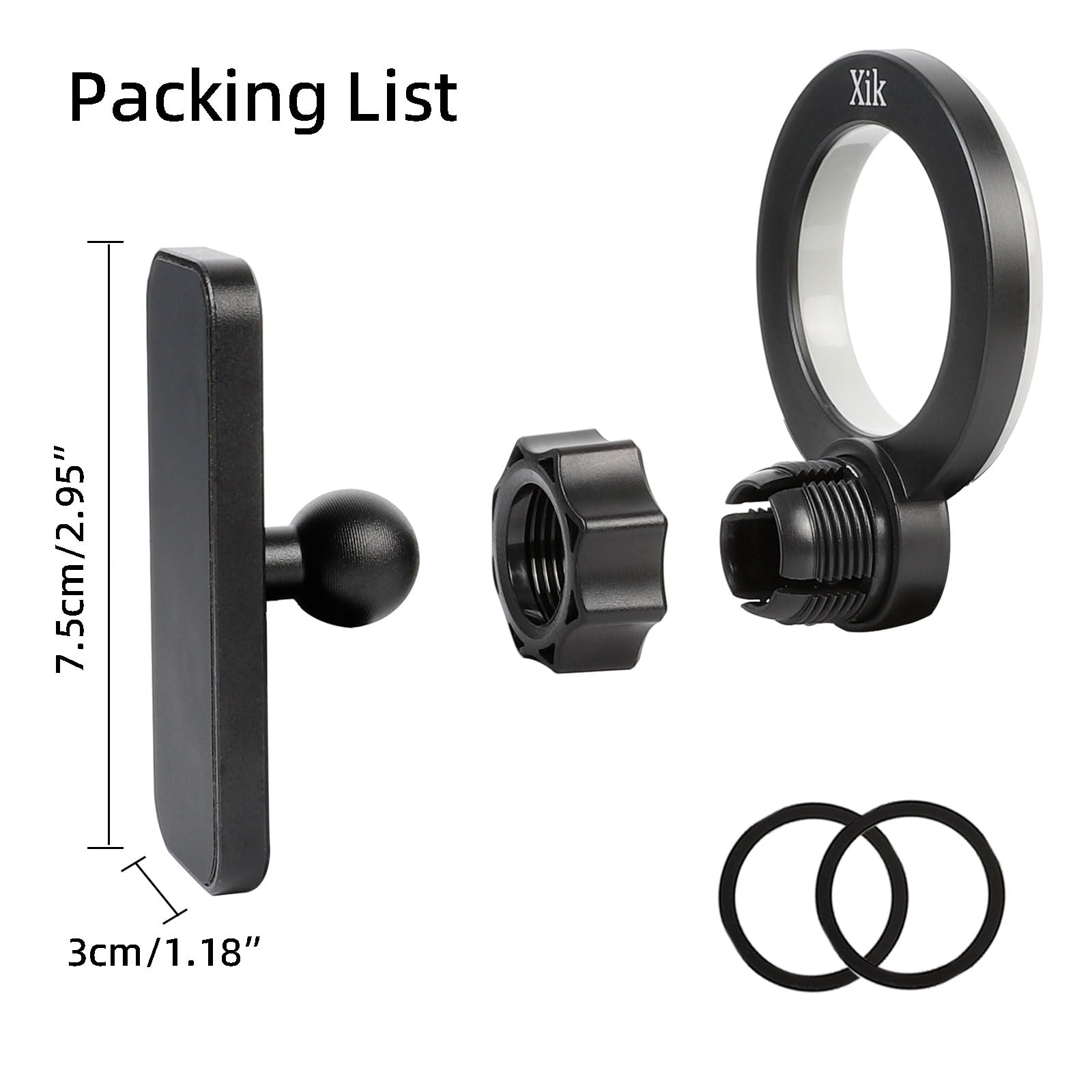 xik Magnetic Golf Cart Phone Holder Mount for MagSafe,[Dual Magnet] Portable Detachable Magnetic Phone Stand Compatible with iPhone 17 16 15 14 13 12