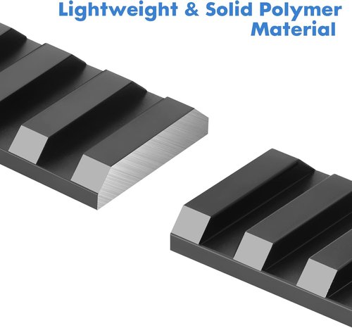 Bontok Picatinny Polymer Accessory Rail Set - 3 to 13 Slots with T-Nuts & Screws, Rounded Corners
