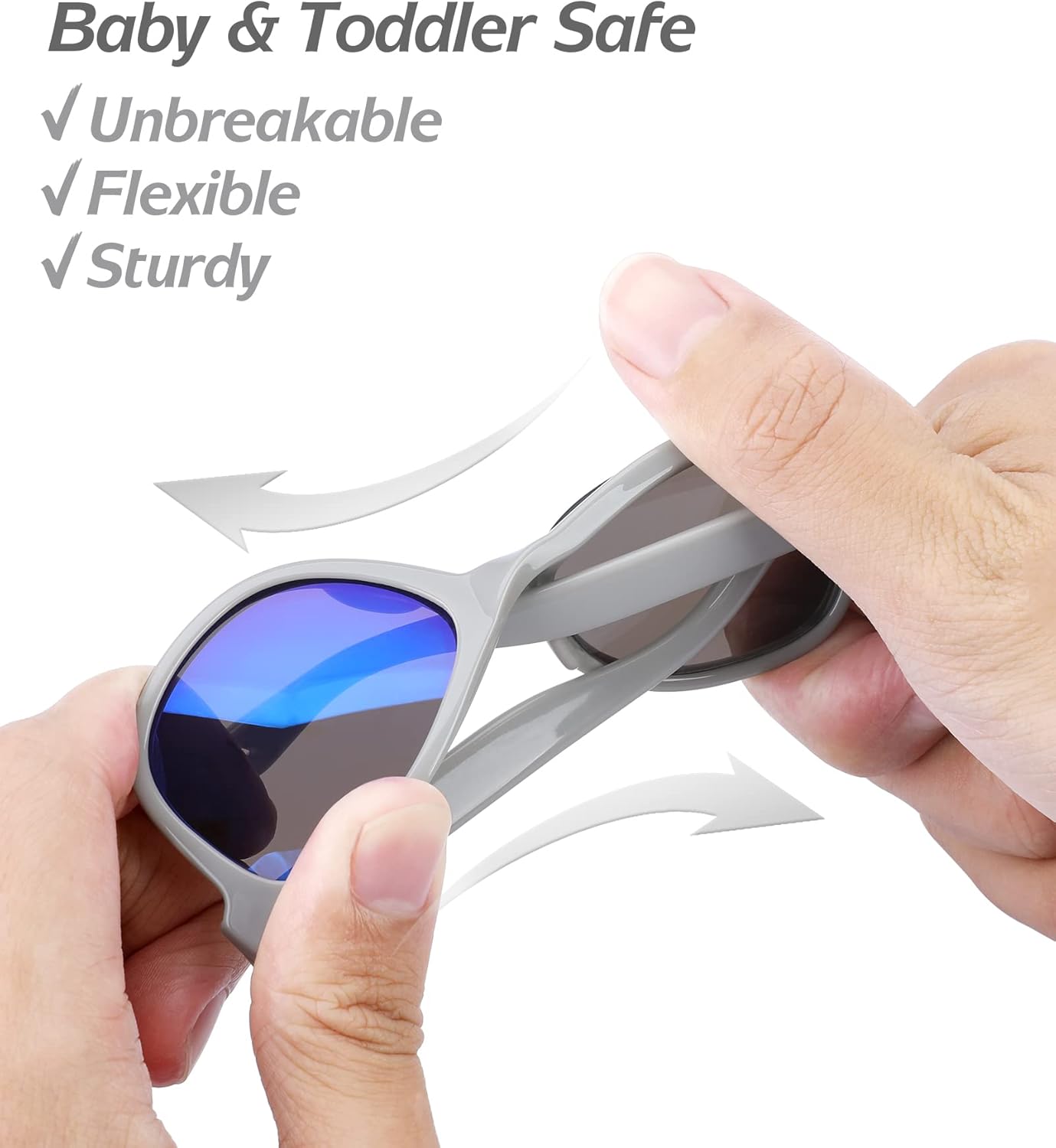 Skiennix Baby Sunglasses - 100% UV Protection for Toddlers & Kids | Ages 0-2 Years, Case Included