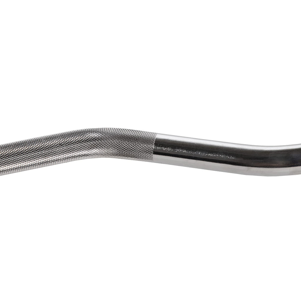 Signature Fitness Standard Olympic Super Curl Barbell Curl Bar Threaded Curl Bar, 48 inch, TH-CRUL-S