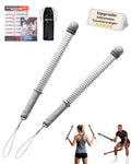 Ropeless Cordless Portable Battle Ropes for Home Gym,Adjustable Weight Z-Rope,Workout Equipment Weighted,Exercise Strength Training,No Endless Jump Rooes,Fitness Working Flex Springs Sticks(Gray)