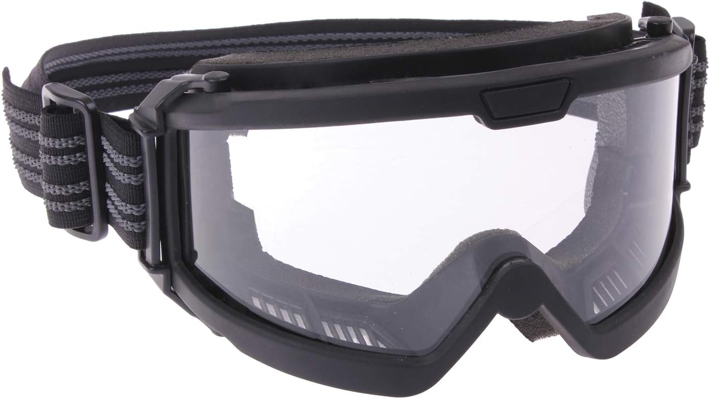 Rothco ANSI Rated OTG Goggles - Anti-Fog Safety Eyewear with UV400 Protection | Black/Clear