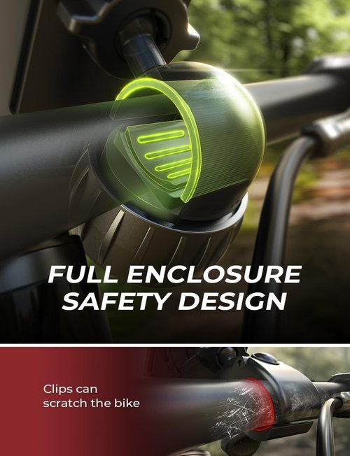 LISEN Bike Phone Holder - Easy Install Motorcycle & Bicycle Mount | Fits iPhone & Pixel, Ideal for Adults & Kids