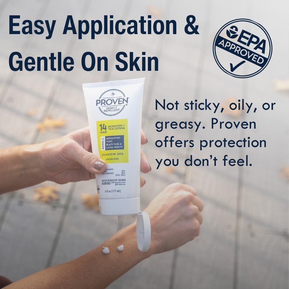 Skiennix Insect Repellent Lotion - DEET-Free Formula for 14-Hour Protection | 6 Ounce, Gentle Scent