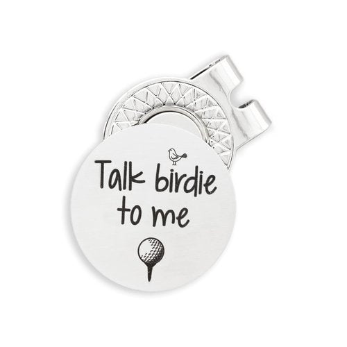 Golf Ball Marker with Magnetic Hat Clip Golf Gifts for Men Husband Boyfriend Talk Birdie To Me Funny Ball Marker Engraved