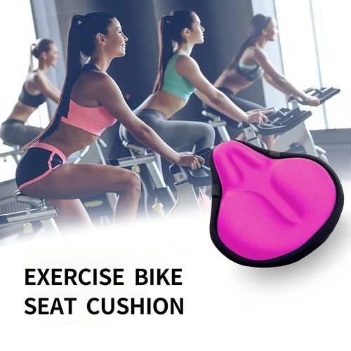Bicycle Seat Cushion, HUIOK Wide Gel Exercise Bike Seat Cushion for Women Men Comfort,Fits Spin,Stationary and Cruiser Bikes,Indoor Outdoor Cycling,Water Dust Resistant Cover Included