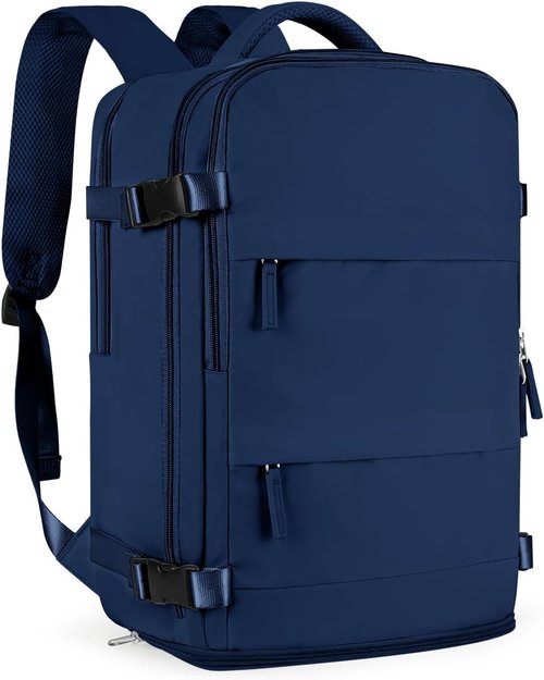 Coofay Travel Backpack - Versatile Carry-On Bag for Airplanes | Sapphire Blue, Ideal for Women and College Use