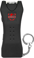 FIGHTSENSE Super Heavy Duty Keychain Stun Gun - Rechargeable Self Defense Device with Flashlight | Durable Nylon Holster