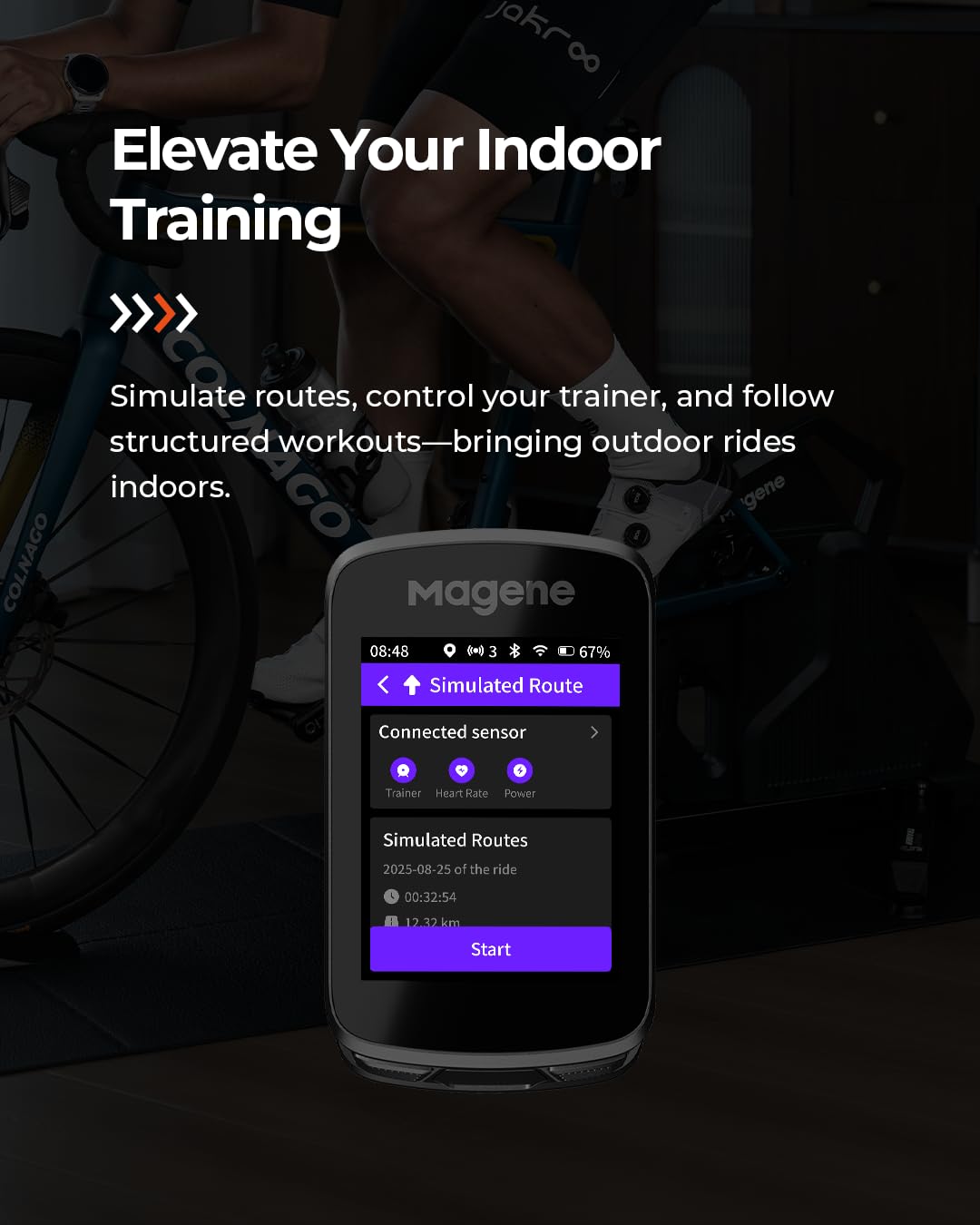 Magene C606 Pro GPS Bike Computer – 2.8" Transflective Touchscreen, 25Hr Battery, Map Navigation, Climb Pro, Live Segments, ANT+/Bluetooth Cycling Computer