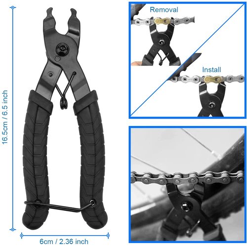 MMOBIEL 3 in 1 Bicycle Chain Tool Set - Bike Chain Breaker/Chain Wear Checker Measurement Tool/Chain Link Plier for Any Type of Bicycle: City- / E- / Mountain MTB- /Racing Bike