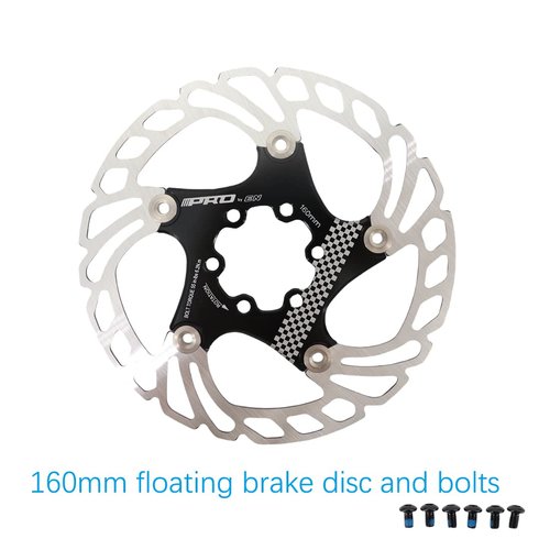 DJC 4 Pistons Hydraulic Brake Caliper MTB with Bike Floating Rotor Disc 160mm Left Front Right Rear Oil Brake HB876 (1# Black and Rotor Pair)